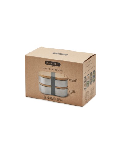 Portapranzo doppio Bento Black+Blum in acciaio