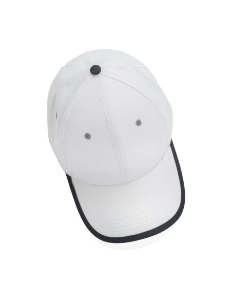 Cappellino contrast 6 pannelli in rCotone Impact AWARE™ 280g