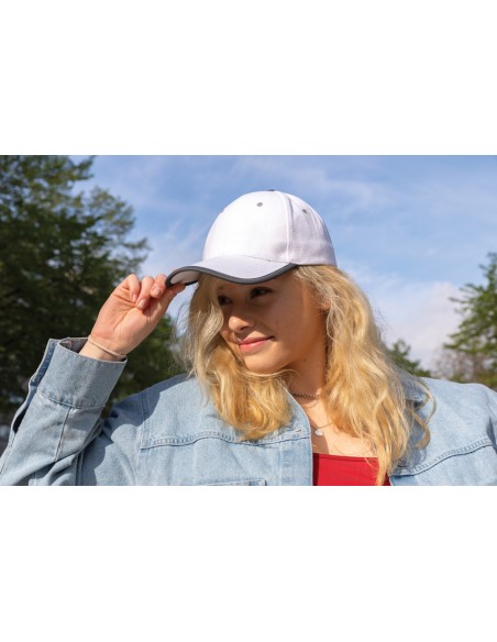 Cappellino contrast 6 pannelli in rCotone Impact AWARE™ 280g