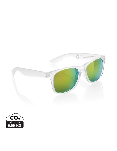 Occhiali da sole con lenti a specchio in PC riciclato Gleam