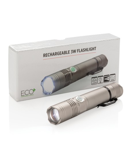 Flashlight 3W ricaricabile