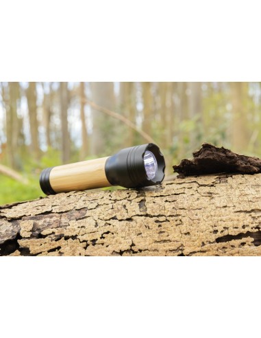 Torcia 3W Lucid plastica riciclata certificata RCS e bambù
