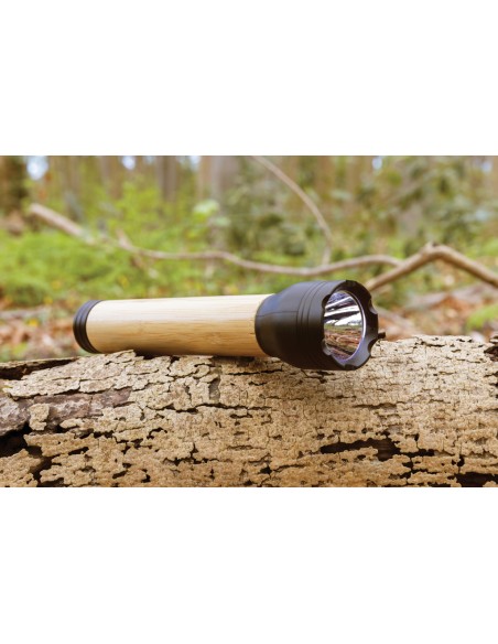 Torcia 5W Lucid in plastica riciclata RCS e bambù