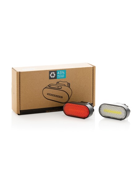 Set luci USB ricaricabili da bicicletta Lumino in rPlastica