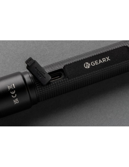 Torcia ricaricabile USB Gear X in rAlluminio RCS