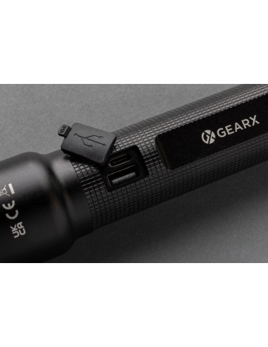 Torcia heavy duty ricaricabile USB Gear X in rAlluminio RCS