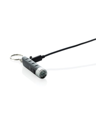 Torcia portachiavi USB ricaricabile Globix in plastica RCS