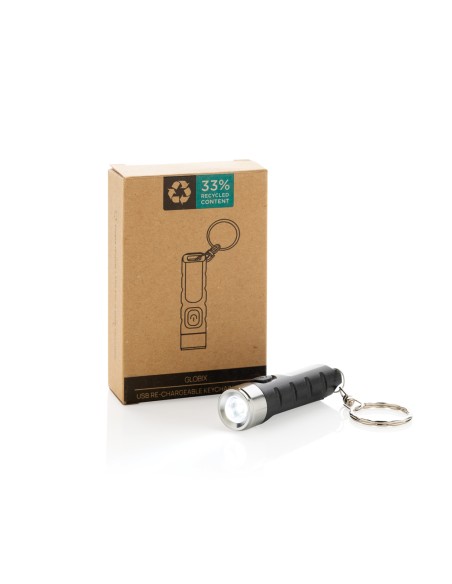 Torcia portachiavi USB ricaricabile Globix in plastica RCS