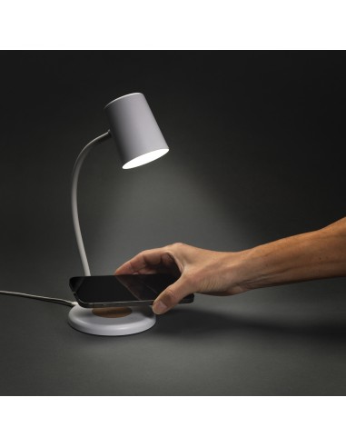 Lampada Zanara con caricatore wireless 15W in plastica RCS