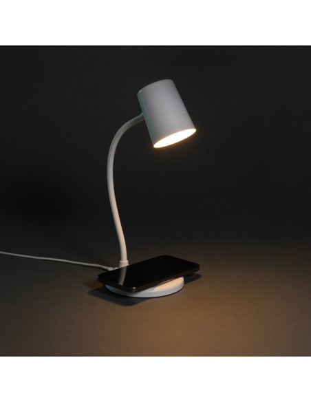 Lampada Zanara con caricatore wireless 15W in plastica RCS
