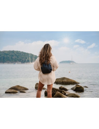 Zaino con coulisse in denim riciclato Impact AWARE™