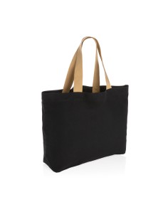 Shopper grande in canvas riciclato 240 gm2 non tinto Impact
