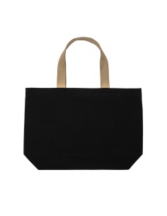 Shopper grande in canvas riciclato 240 gm2 non tinto Impact