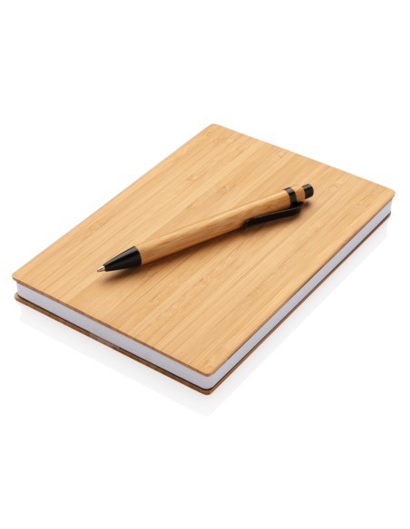 Set penna e taccuino A5 in bambù