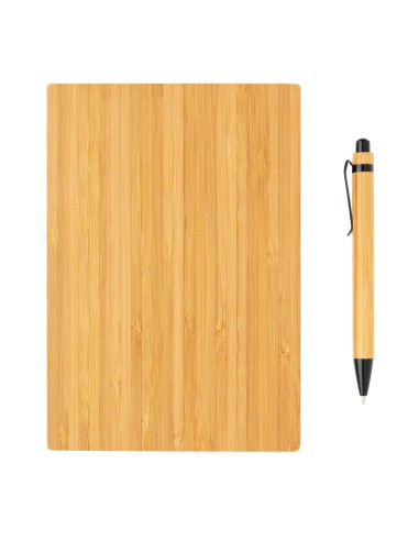 Set penna e taccuino A5 in bambù