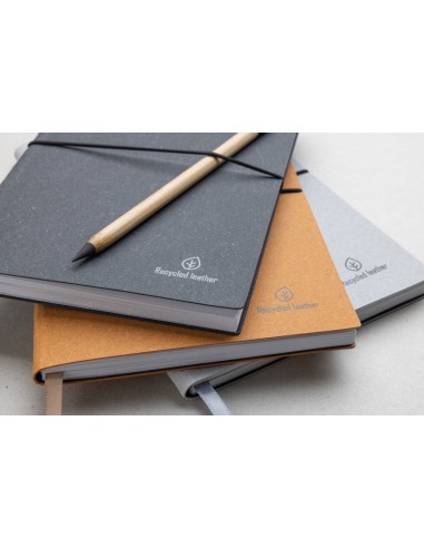 Taccuino A5 in pelle riciclata GRS