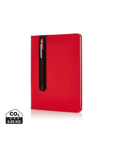 Taccuino A5 Basic con copertina rigida in PU e penna touch