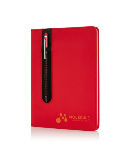 Taccuino A5 Basic con copertina rigida in PU e penna touch