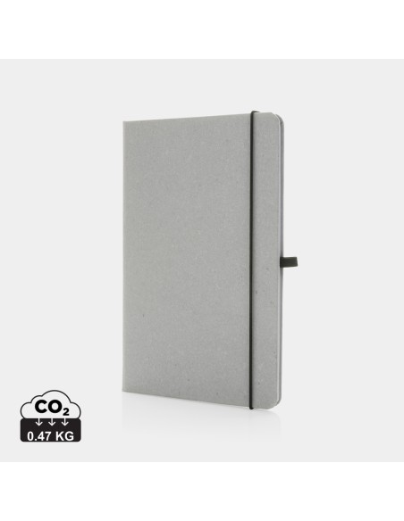 Taccuino  A5 con copertina rigida in pelle riciclata GRS