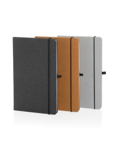 Taccuino  A5 con copertina rigida in pelle riciclata GRS