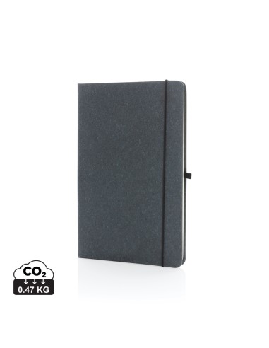 Taccuino  A5 con copertina rigida in pelle riciclata GRS