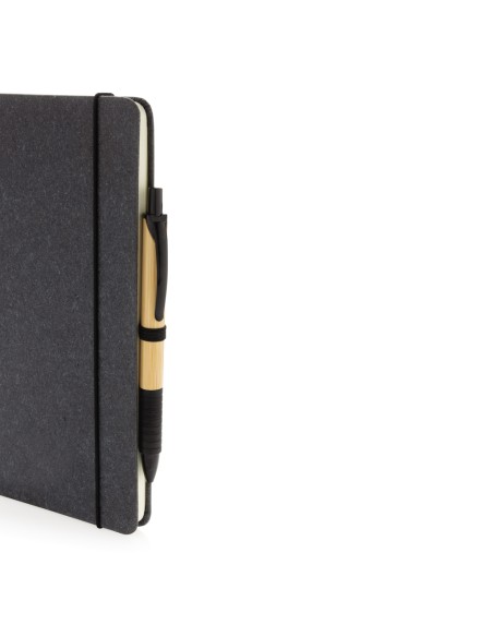 Taccuino  A5 con copertina rigida in pelle riciclata GRS