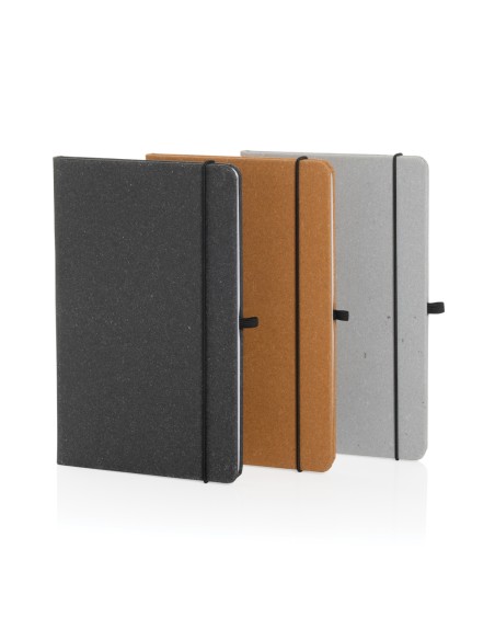 Taccuino  A5 con copertina rigida in pelle riciclata GRS