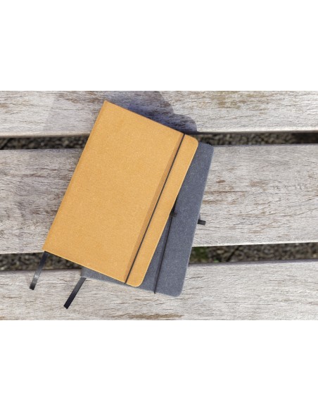 Taccuino  A5 con copertina rigida in pelle riciclata GRS