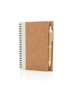Taccuino a spirale in sughero con penna