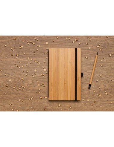 Set taccuino e penna infinity in bambù