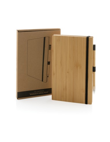 Set taccuino e penna infinity in bambù