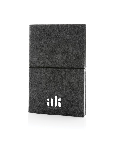 Taccuino A5 con copertina morbida in feltro certificato GRS