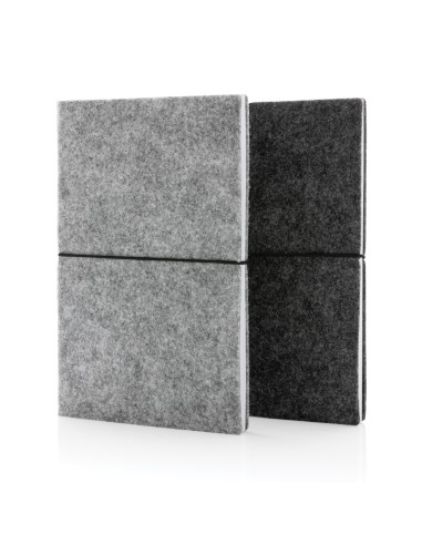 Taccuino A5 con copertina morbida in feltro certificato GRS