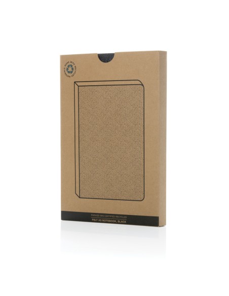 Taccuino A5 Phrase in feltro riciclato certificato GRS