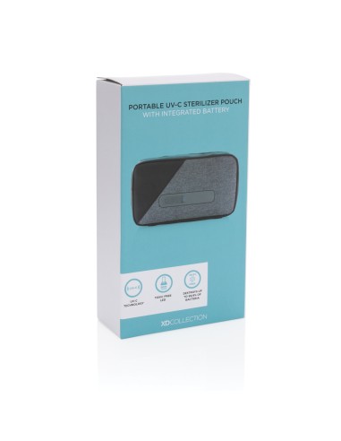 Custodia portatile con sterilizzatore UV-C con batteria