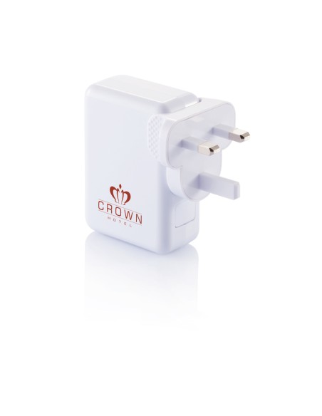 Adattatore da viaggio con quattro porte USB