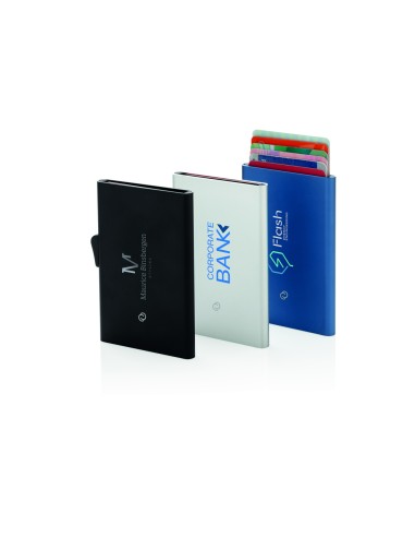 Porta carte di credito RFID in alluminio C-Secure