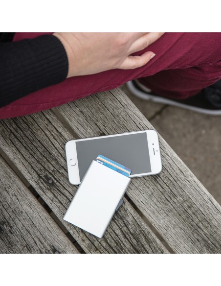 Porta carte di credito RFID in alluminio C-Secure