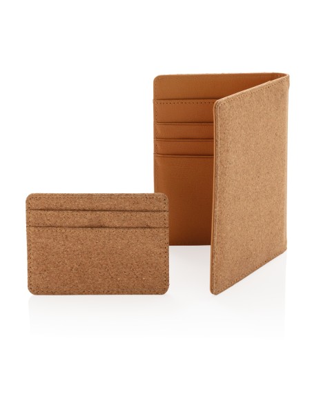 Porta carte di credito RFID in sughero