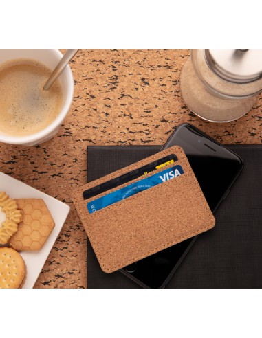Porta carte di credito RFID in sughero