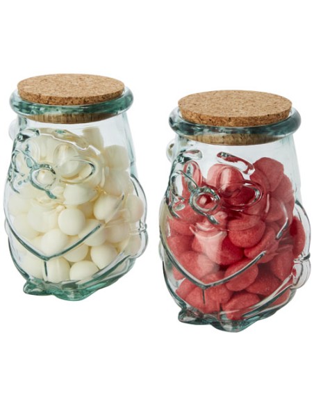 Set di 2 contenitori in vetro riciclato Airoel