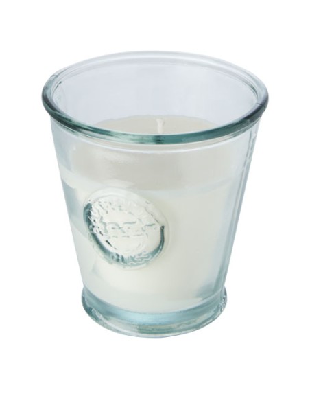 Candela di soia con portacandele in vetro riciclato Luzz