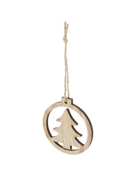 Ornamento in legno con albero Natall