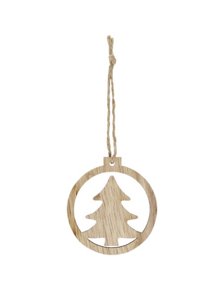 Ornamento in legno con albero Natall
