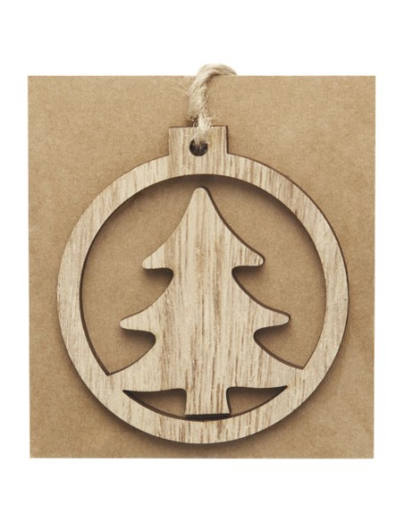 Ornamento in legno con albero Natall