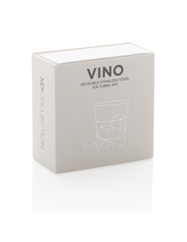 4 cubetti ghiaccio riutilizzabili in acciaio