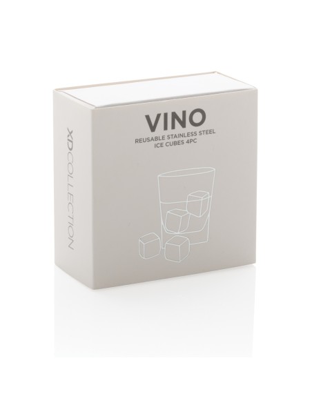 4 cubetti ghiaccio riutilizzabili in acciaio
