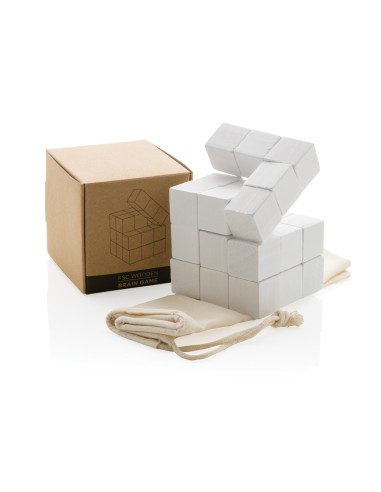 Rompicapo di legno in custodia di tela