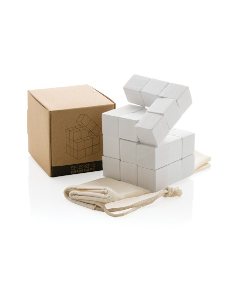 Rompicapo di legno in custodia di tela