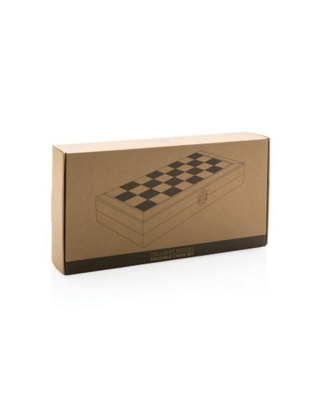 Lussuosa scacchiera pieghevole in legno
